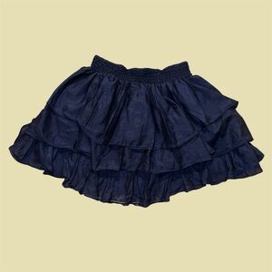 Joie Navy Blue Tiered Ruffled Mini Skirt size XS